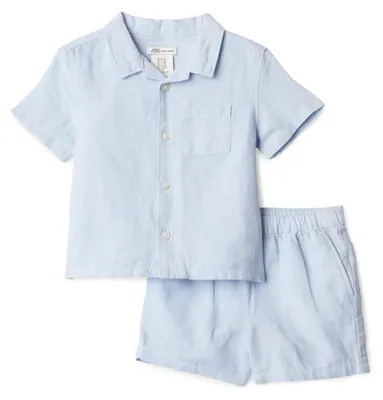 Immagine prodotto di A. Essentials x Sofia Grainge Baby - Set per bambini (maschi) composto da una camicia in cotone e lino