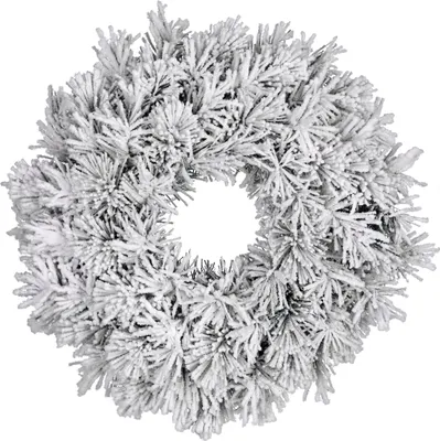 Produktbild von Black Box Weihnachtskranz Dinsmore - 60x60x60 cm - PVC/Hartnadel - Verschneit,Grün