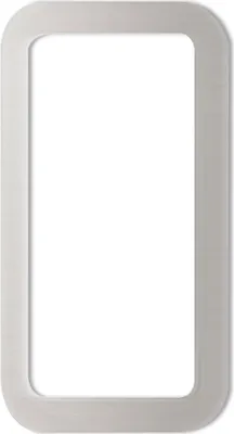 Produktbild von KWS Muschelgriff eckig 120x65mm, selbstklebend, Schiebetürmuschel Aluminium silber eloxiert