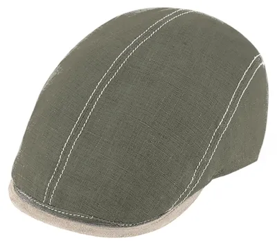 Fiebig Flatcap aus 100% Leinen mit UPF 50+ in olive