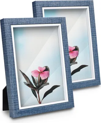 Zdjęcie produktu dla Rama na zdjęcia Shampsen, 13x18 cm, niebieska, wykonana z płyty MDF, z prawdziwym szkłem