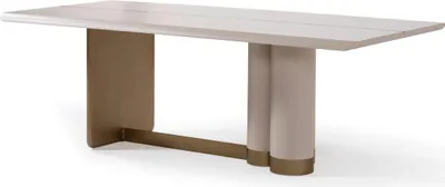 Obrázok produktu pre Moderný jedálenský stôl Béžový stôl Funkčný kuchynský stôl Robustný jedálenský stôl