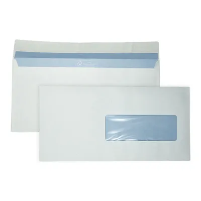 Produktbild von DULA C5/6 Enveloppen - Bank envelop - Venster rechts - 114 x 229 mm - 25 stuks - zelfklevend met plakstrip - 80 Gram
