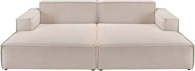 Produktbild von KAWOLA Big Sofa SAMU Feincord beige