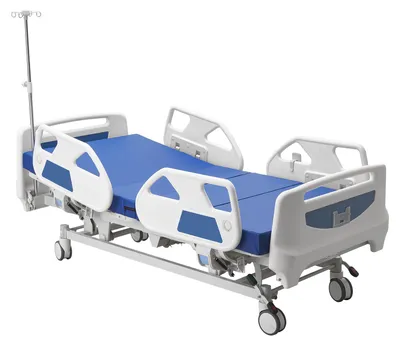Obrázek produktu pro SucceBuy Elektrické lůžko pro péči s 5 funkcemi, polohováním Trendelenburg a anti-Trendelenburg, centrálním zamykáním, s nastavitelnou výškou od 470 do 760 mm, vhodné pro domácí péči, domovy pro seniory a nemocnice