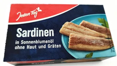 Produktbild von Jeden Tag Ölsardinen ohne Haut und ohne Gräten (125 g Dose)