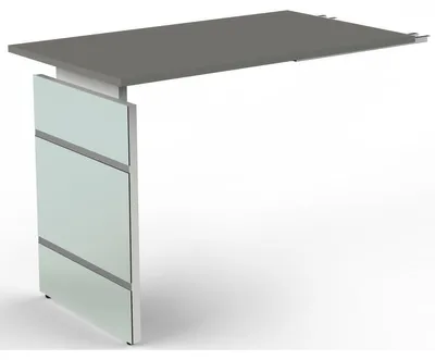 Produktbild von Anbautisch Lugano Glas BxT 100x60cm grafit