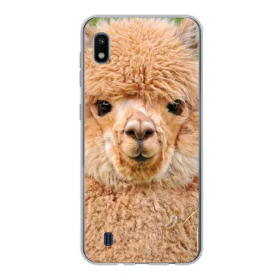 Produktbild von MuchoWow® Handyhülle Schutzhülle Hülle für Samsung Galaxy A10 Alpaka - Wolle - Braun Silikon Softcase Handy Hülle - Schutzhülle