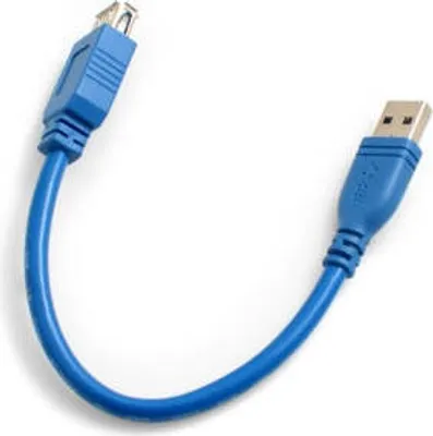 Produktbild von SYSTEM-S USB 3.0 Typ A (male) auf USB 3.0 Typ A (female) Ladekabel Datenkabel Verlängerungskabel 30 cm