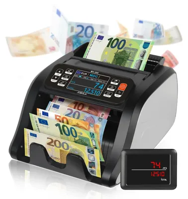 Zdjęcie produktu dla Liczarka banknotów - Wykrywanie fałszywych banknotów - EUR, USD, GBP - Mieszane nominały
