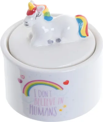 Produktbild von Puckator Schmuckdöschen I Don't Believe IN Humans rund