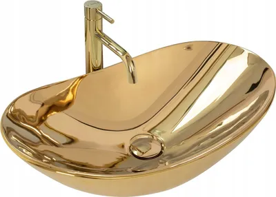 Immagine prodotto di Lavello bagno Piano di lavoro Lavabo Ovale Oro Ceramica