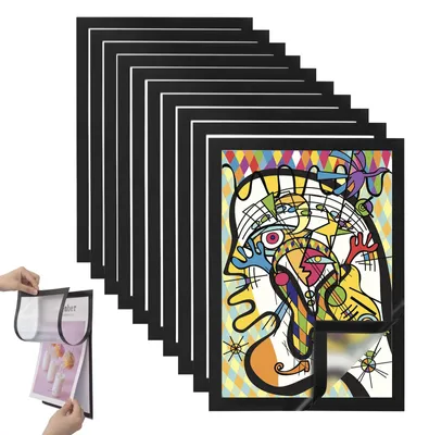 Productafbeelding van 10 stuks magnetische A4-fotolijsten met magneetsluiting, 32,5 x 24 cm