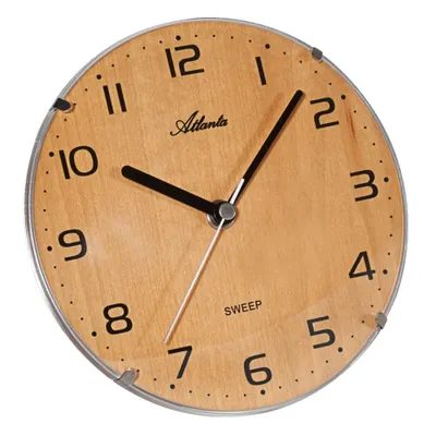 Produktbild von Atlanta 4484/20 Tischuhr Wanduhr Quarz nussbaum farben leise ohne Ticken