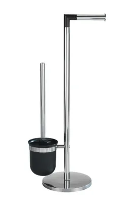 Produktbild von WENKO WC Garnitur Parus Stand Toiletten Bürste Garnitur Klo Papier Rollen Halter