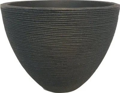 Produktbild von Pflankübel anthrazit mit Rillen rund 40 x 31 cm