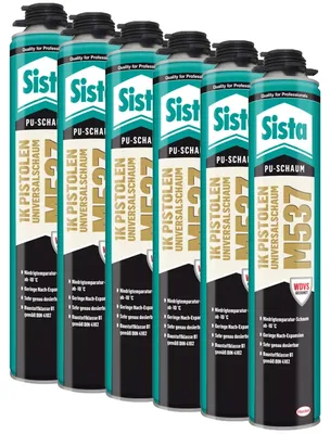 Produktbild von Sista PolyurethanSchaum Pistolenschaum M537, M557, 6x 750ml