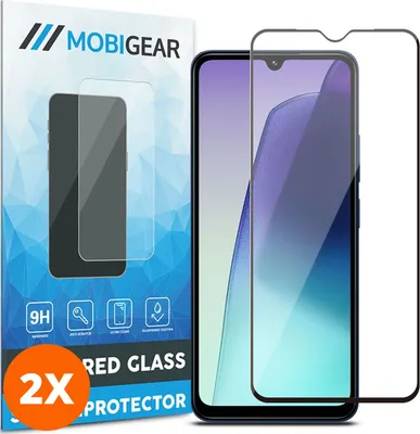 Produktbild von Mobigear Premium 4.99 Xiaomi Redmi 14C Panzerglas Gehärtetes Glas Displayschutz - Hüllenfreundlich (2er Pack)