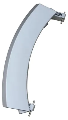 Türgriff mit Achsen, Kunststoff, Silber, für Bosch Siemens