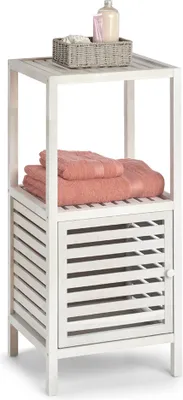 Produktbild von Zeller Badschrank m. Ablage, Walnussholz, natur/weiß, 39,5 x 35,5 x 86,5 cm