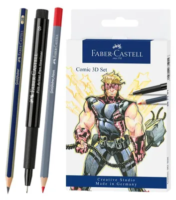 Produktbild von Faber-Castell 267191, Graphitstift, Schwarz, Blau, Weiß, 0,3 mm, Karton, 11 Stück(e)