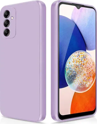 Produktbild von Silikon Hülle für Samsung Galaxy A14 5G/4G Flüssigsilikon Dünn Gel Gummi Matt Kratzfeste Schutzhülle Lila