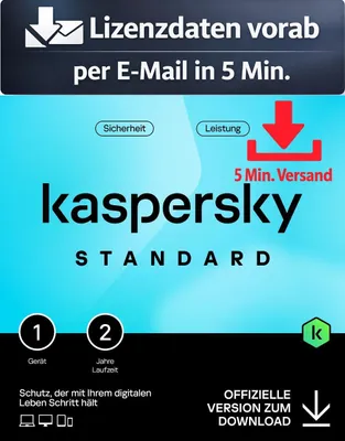 Produktbild von Kaspersky Standard (1 Device - 2 Jahre) ITALY ESD Antivirus Sicherheit 5 Min. Versand als Download per Mail