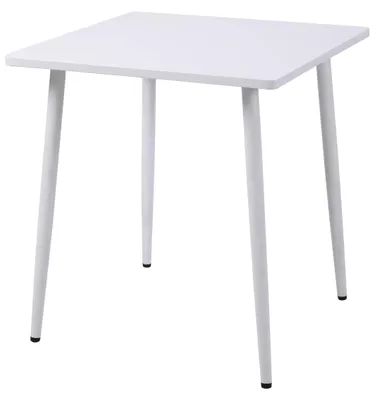 Produktbild von Bistrotisch 70 x 72 x 70 cm Aluminium Holzoptik Weiß
