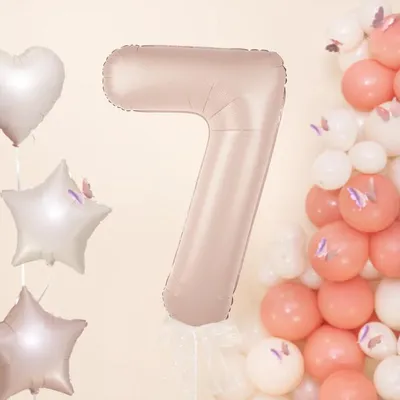 Obrázok produktu pre Fóliový balón číslo 7 karamelový 100 cm