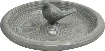 Produktbild von Dehner Natura Premium Vogeltränke Natal, Ø 29.5 cm, Höhe 10.6 cm, Steinzeug, grau