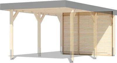 Produktbild von Karibu Lamellen Rückwand für Leimholz Einzelcarport 250 x 200 cm