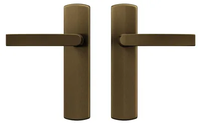 Produktbild von AXA Türbeschläge set - Curve Klik Blok - Türklinken Innentüren mit Langschild - Bronze