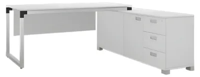 Produktbild von Schreibtisch mit Sideboard Büromöbel Modern workstation Arbeitsplatz Schubladen