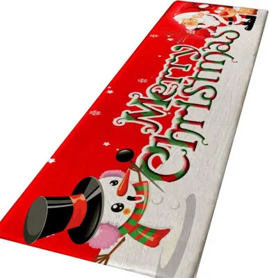 Produktbild von Weihnachtsteppich, rutschfest, ideal für Wohnzimmer, Schlafzimmer, Flur, Küche,40x120cm
