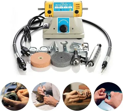 Produktbild von Tischpolierer Poliermaschine 350W 10000 U/min Kleine multifunktionale Desktop-Jade-Schneid- und Poliermaschine für die Holzbearbeitung elektrische Schmuckschleifmaschine Schmuck Rock Gem