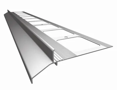 Zdjęcie produktu dla Renoplast Profil okapowy aluminiowy K30, Do posadzki klejonej na tarasy i balkony, Profil prosty 200cm, Szary