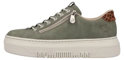 Imagen del producto de Zapatos de mujer Rieker, zapatos de vestir, zapatillas, zapatos deportivos con cordones, color verde, para uso diario