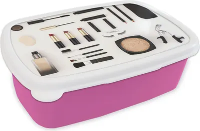Produktbild von KitchenYeah® Lunchbox Brotzeit Brotdose 17x11 cm Schminkset Kinder Brotzeitdose - Lunchpaket - Brotkasten - Sandwich Box
