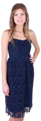 Produktbild von Dunkelblaues Spitzenkleid John Zack L