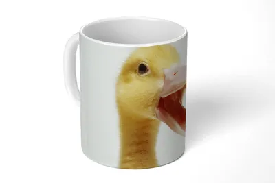 Produktbild von KitchenYeah® Tasse Kaffeetasse Kaffeebecher 350 ml Porträt eines Entenbabys Teetasse - Fototasse - Becher - Keramikbecher - Teebecher - Kaffeetasse - Bürotasse