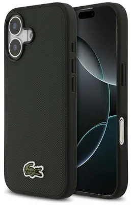 Zdjęcie produktu dla Etui Lacoste Petit Pique Woven Logo MagSafe do iPhone 17 zielony