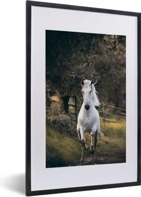 Produktbild von MuchoWow® MuchoWow® Gerahmtes Poster Pferd - Natur - Schlamm 40x60 cm - Poster mit zchwarzem Bilderrahmen - Poster in Rahmen