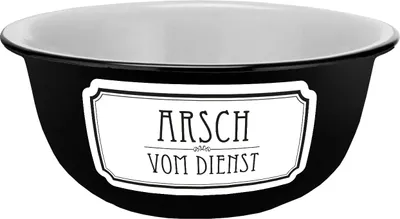 Produktbild von Müslischale Arsch vom Dienst Emaille-Optik 600ml