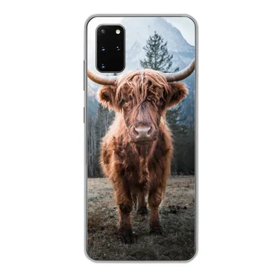 Produktbild von MuchoWow® Handyhülle Schutzhülle Hülle für Samsung Galaxy S20 Plus Schottischer Highlander - Berg - Tier Silikon Softcase Handy Hülle - Hartschale