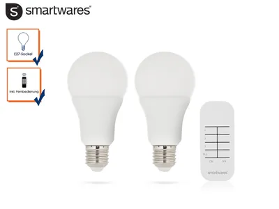 Immagine prodotto di 2 pezzi. Lampadina LED E27 con telecomando, lampadina illuminazione soggiorno
