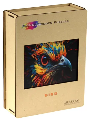 Obrázek produktu pro Dřevěné puzzle „Barevný pták“, 200 dílků