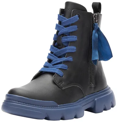 Obrázok produktu pre Geox Junior – dievčenské členkové topánky model JUNETTE GIRL, farba: čierna/tmavomodrá, veľkosť: 34 EU