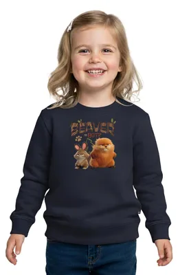 Produktbild von Spreadshirt Hoppers Beaver Or Bot Kinder Premium Pullover, 134/140 (8 Jahre), Navy