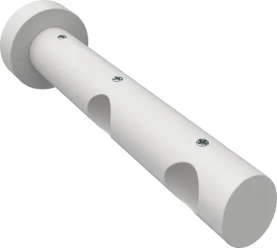 Produktbild von Interdeco Träger mit Abstand 9/15 cm / Wandhalterung für Gardinenstangen 20 mm Ø, 2-läufig Weiß, Typ Talena
