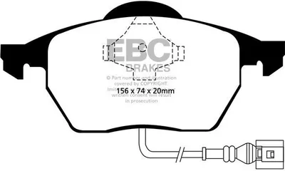 Immagine prodotto di Set di pastiglie freno anteriori EBC Brakes per VW Golf IV hatchback (1J1) DP41330R